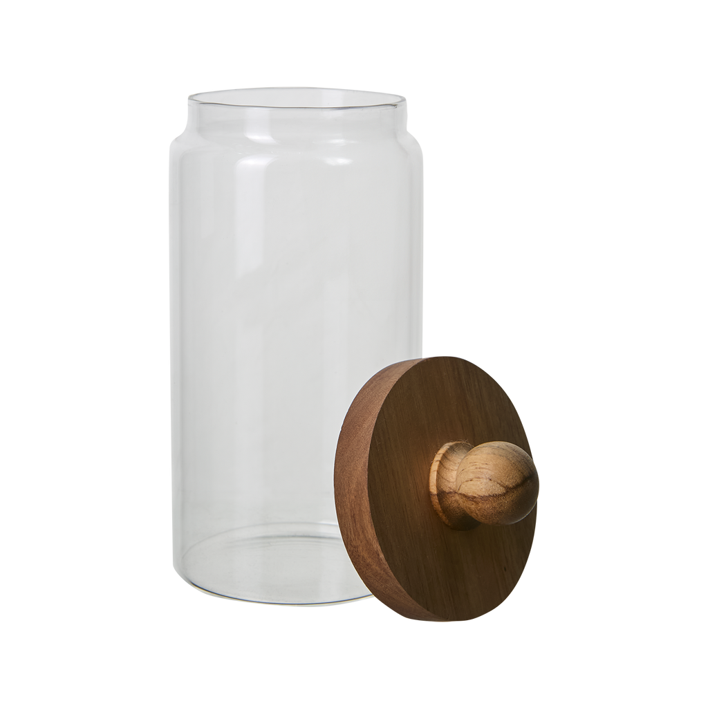 Burk med lock, Klar/Brun