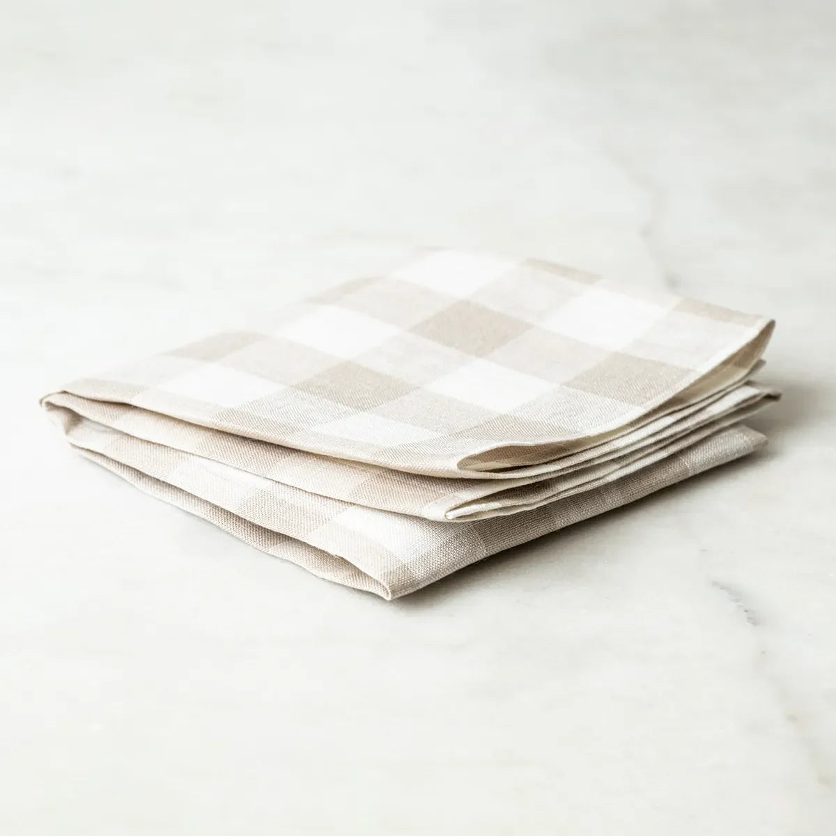 Kökshandduk Gingham, Beige/Vit