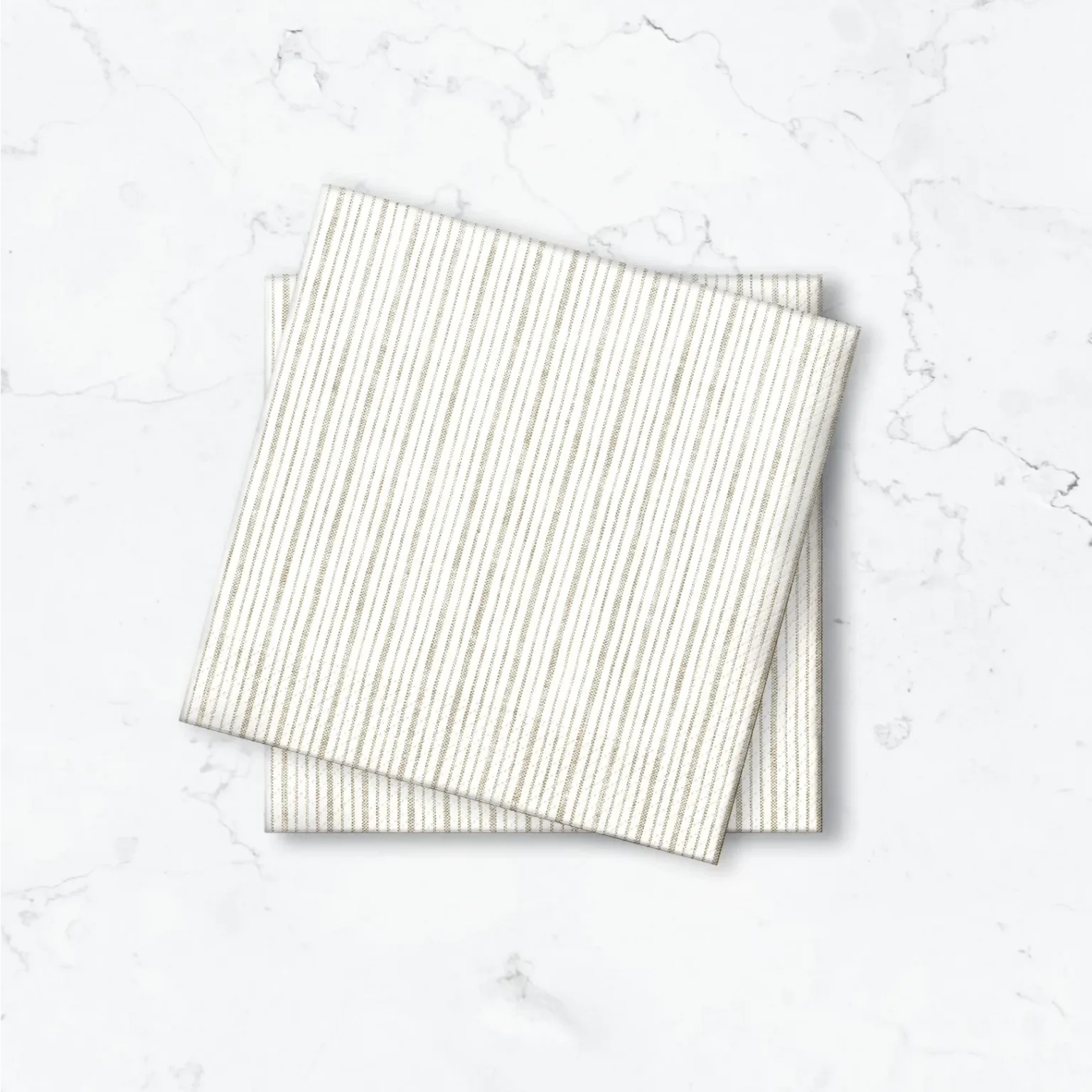 Pappersservett Rand, Beige/Vit