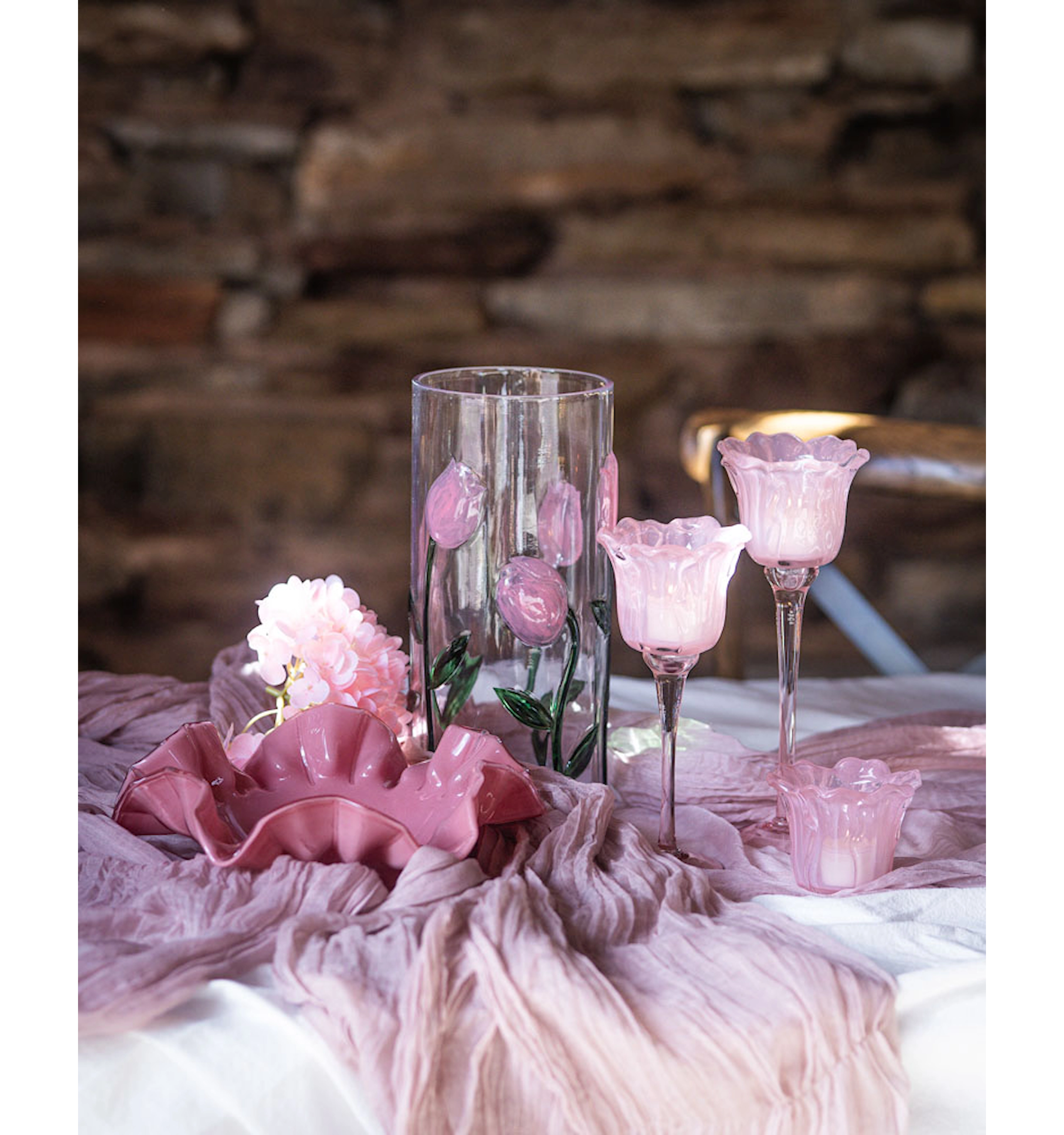 Tulpanvas, Klar/Rosa