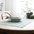 Löpare Gingham, Grågrön/Vit