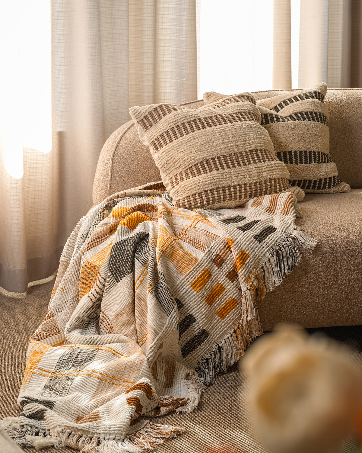 Kuddfodral Anna, Elfenben/Beige